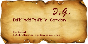 Dömötör Gordon névjegykártya